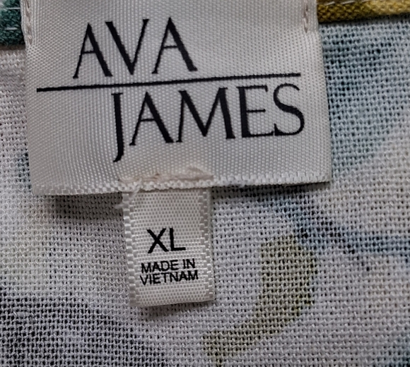 Ava James Linen Blend Pear Top   Size XL - Picture 10 of 10